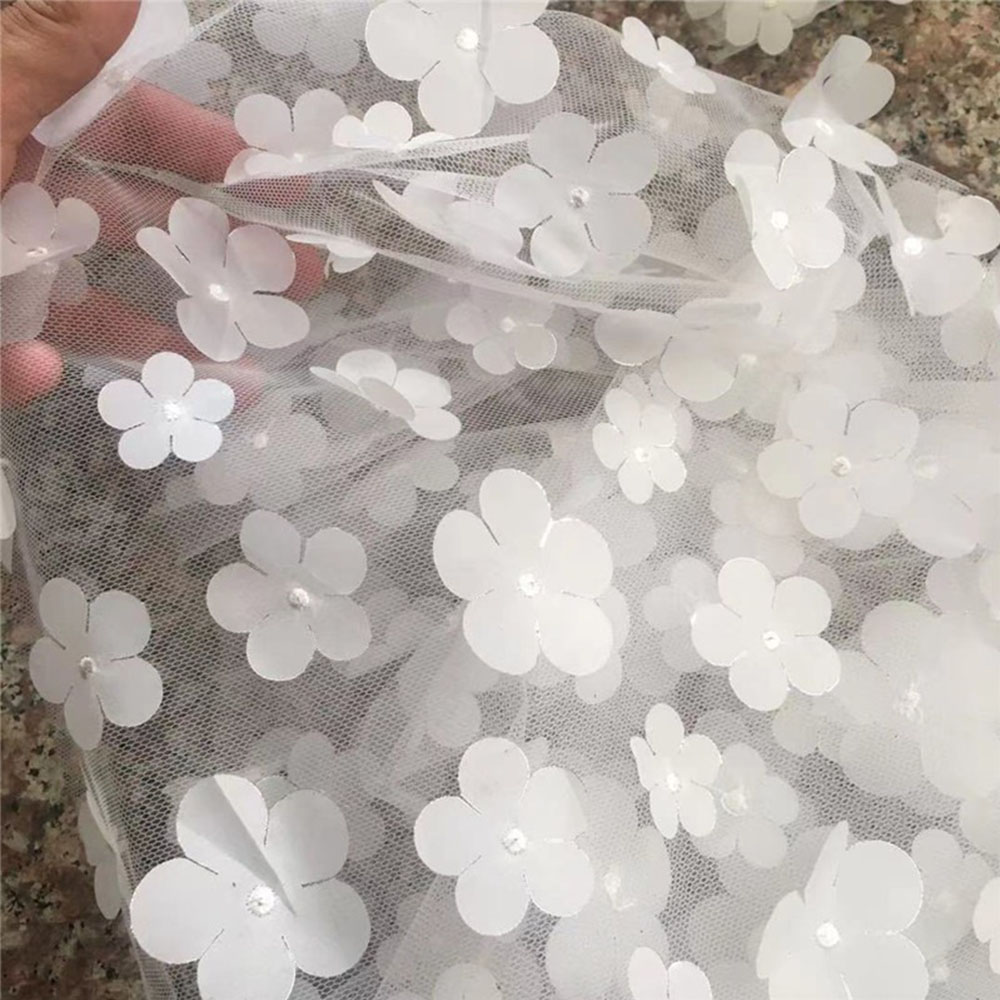 130cm Wide Colorful Flower Emb - Embroidery Veil ulasan dan harga