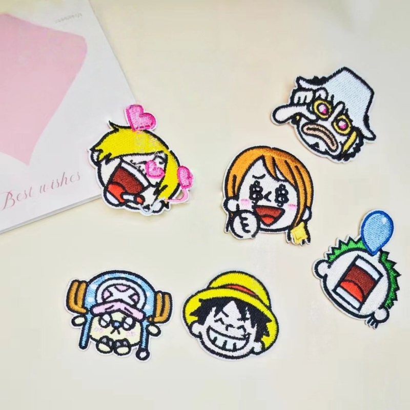 One Piece Straw Hat Crew Anime - Embroidery Patches ulasan dan harga