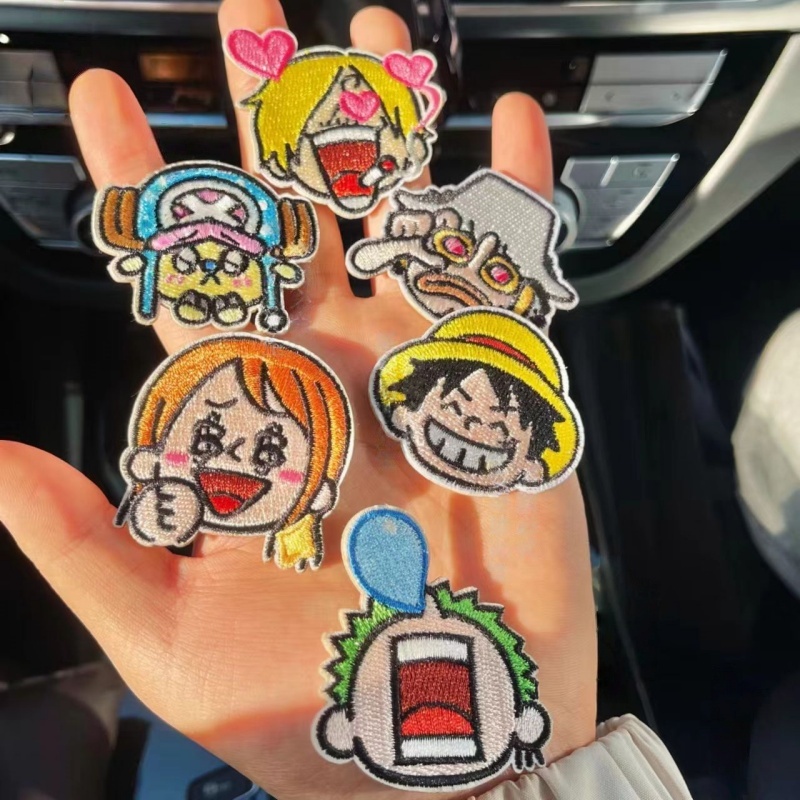 One Piece Straw Hat Crew Anime - Embroidery Patches ulasan dan harga