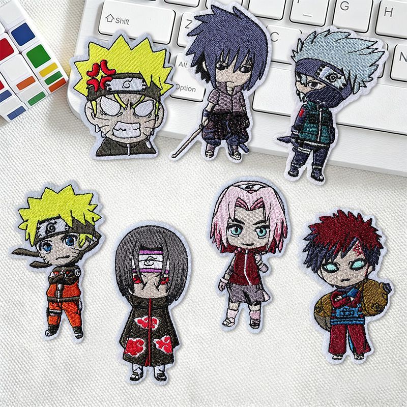 Naruto fashion fabric patch, c - Embroidery Patches ulasan dan harga