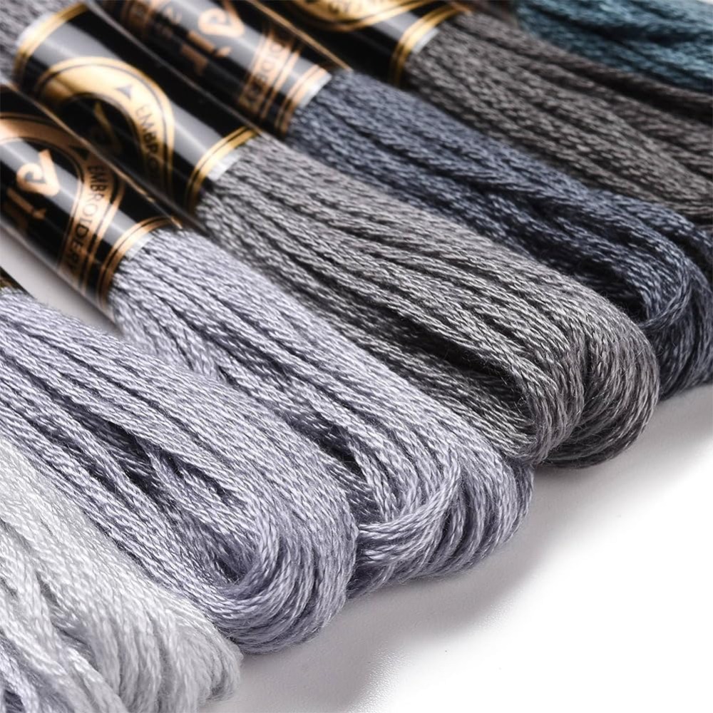 8 Skeins 70 Yards Grey Friends - Embroidery Thread Yarn ulasan dan harga