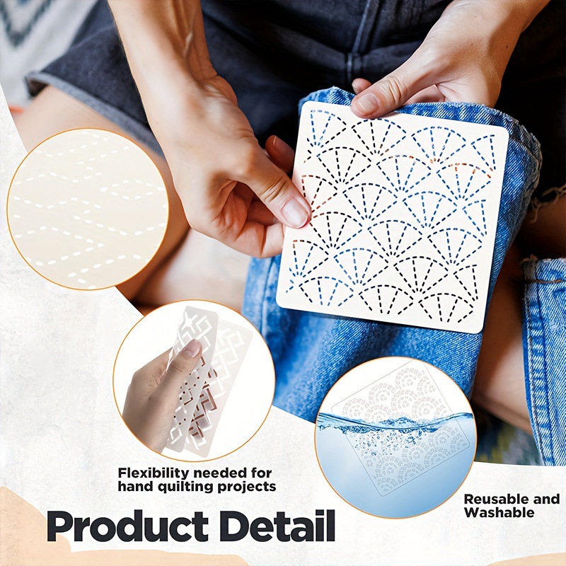 30Pcs Embroidery Templates DIY - Embroidery Motif ulasan dan harga