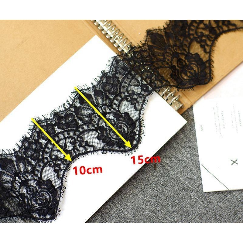 15CM Wide, New Wave Edge Bone  - Embroidery Veil ulasan dan harga