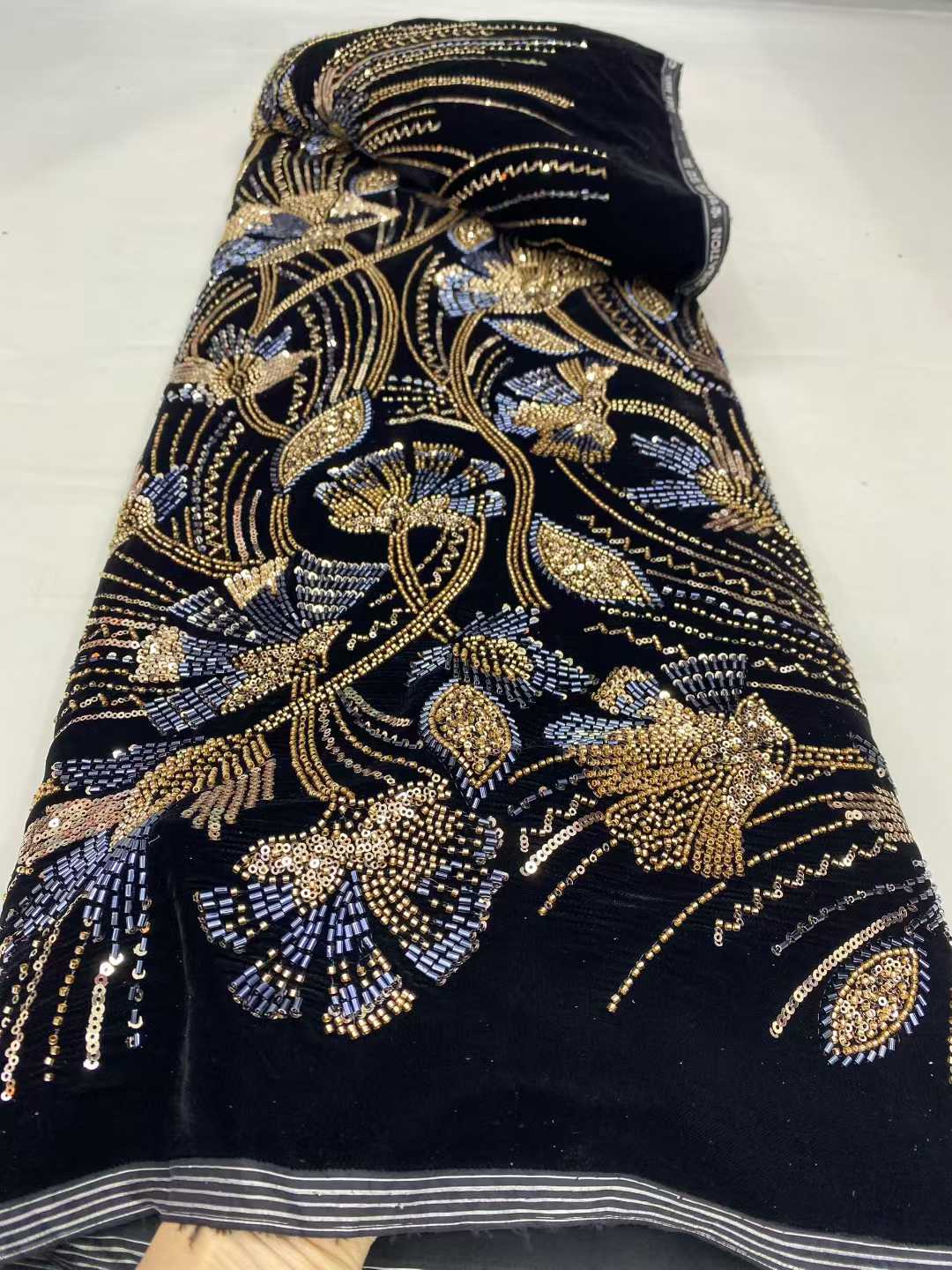 2026 New Arrival African velve - Velvet Fabric Embroidery ulasan dan harga