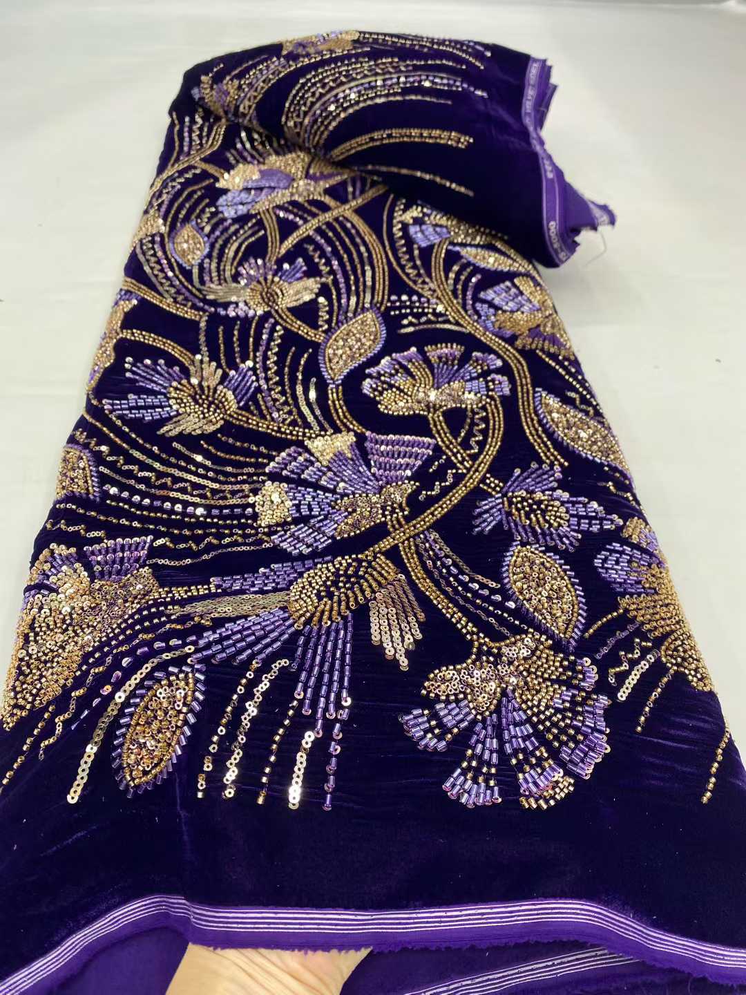 2026 New Arrival African velve - Velvet Fabric Embroidery ulasan dan harga