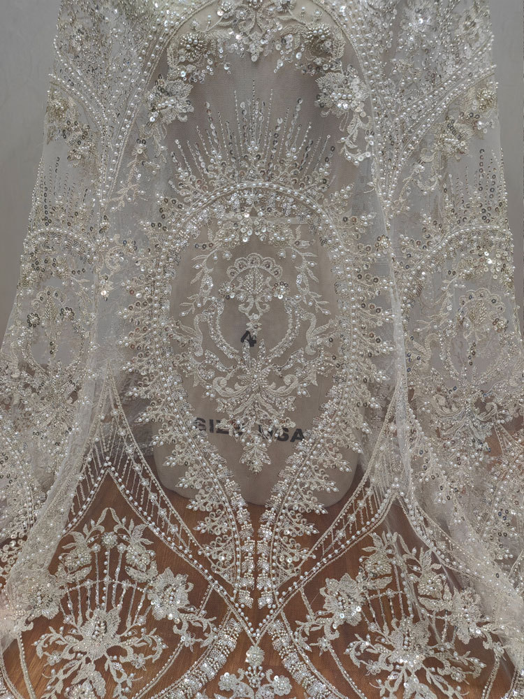 1yard white High-density Mesh  - Embroidery White Dress ulasan dan harga