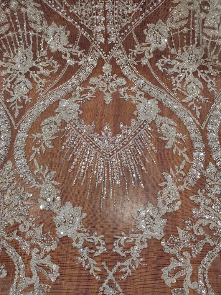 1yard white High-density Mesh  - Embroidery White Dress ulasan dan harga