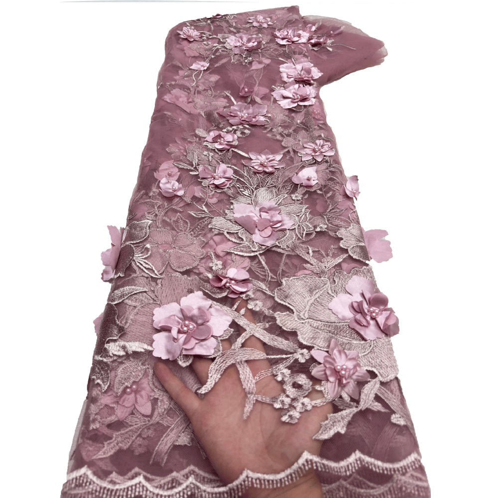 French Tulle Beads Lace Fabric - Embroidery Jersey ulasan dan harga