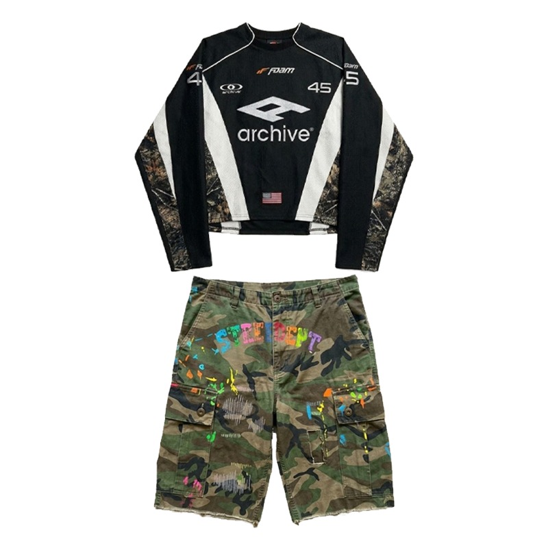 Hip Hop Y2K Streetwear Men Mat - Embroidery Outfit ulasan dan harga