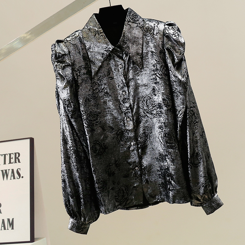 Glossy Long Sleeve Shirt Matte - Embroidery Unique Design ulasan dan harga