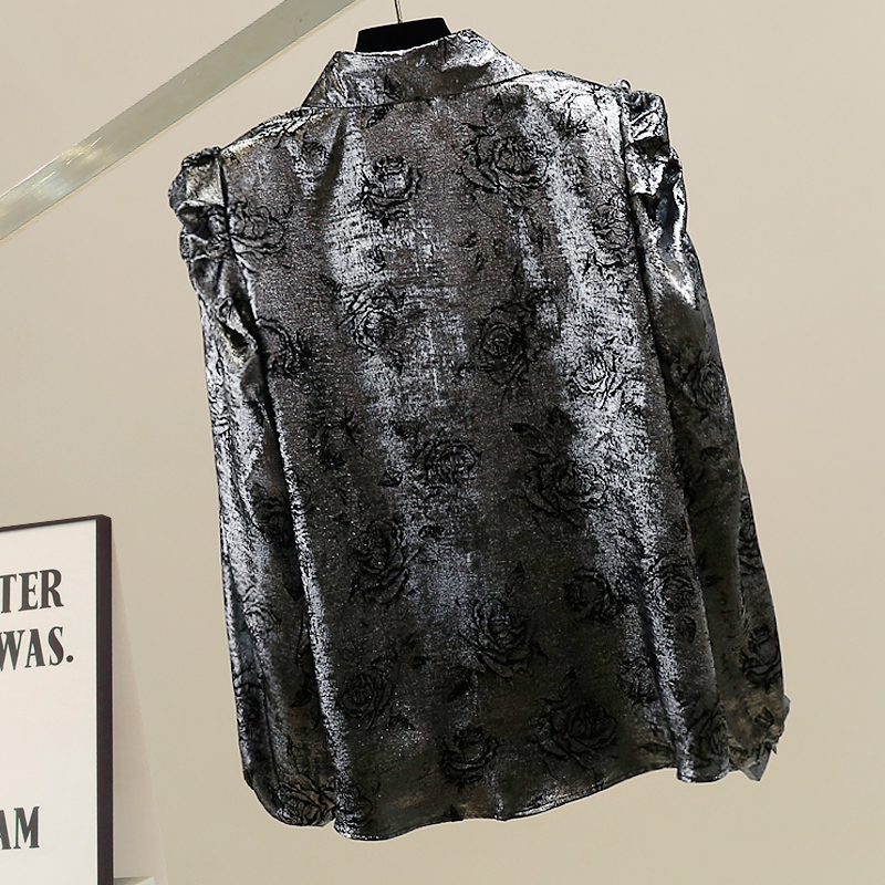 Glossy Long Sleeve Shirt Matte - Embroidery Unique Design ulasan dan harga