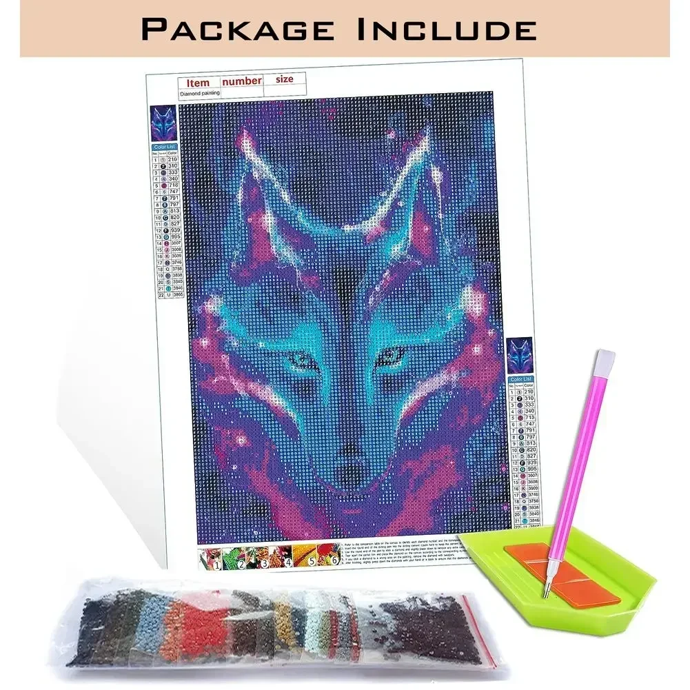 1pc frameless Cross Stitch Dia - Embroidery Pattern ulasan dan harga