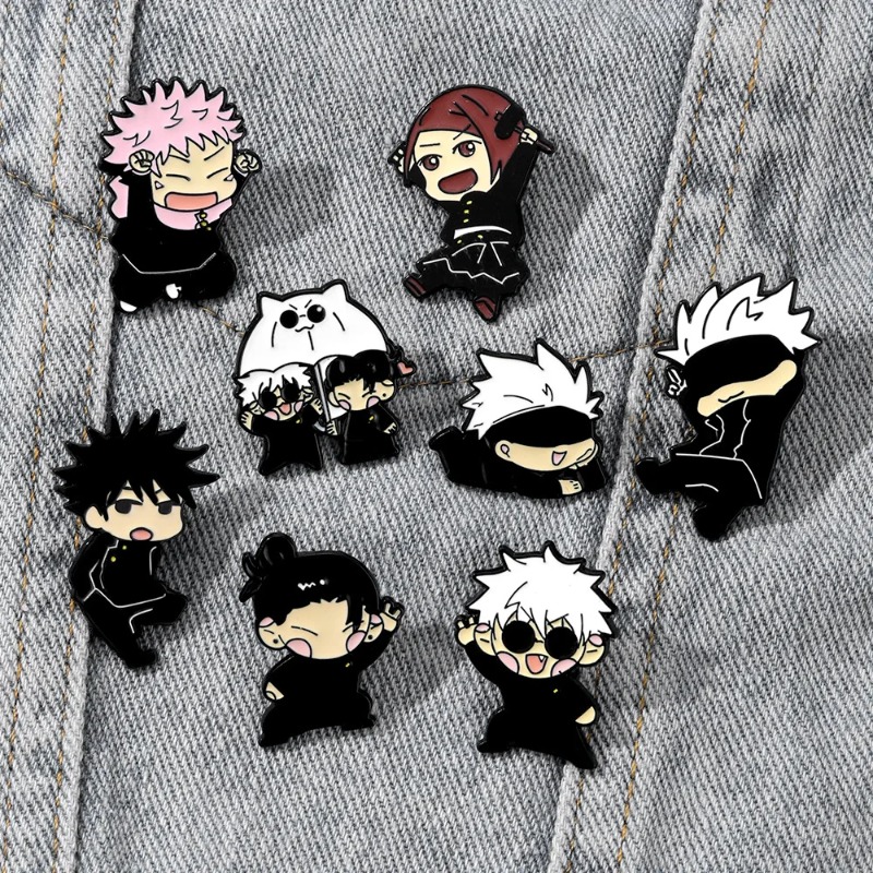 8pcs Anime Itadori Yuji Enamel - Embroidery Outfit ulasan dan harga