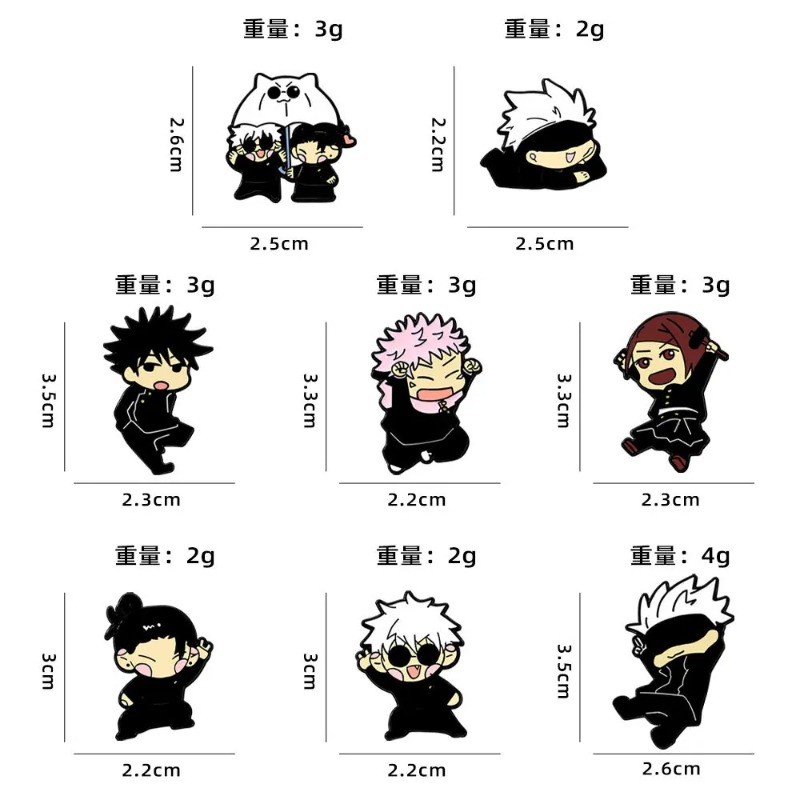 8pcs Anime Itadori Yuji Enamel - Embroidery Outfit ulasan dan harga