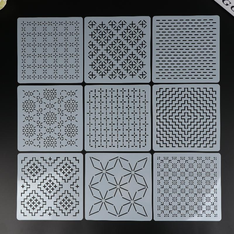 [J]9/32Pcs Sashiko Embroidery  - Embroidery Motif ulasan dan harga