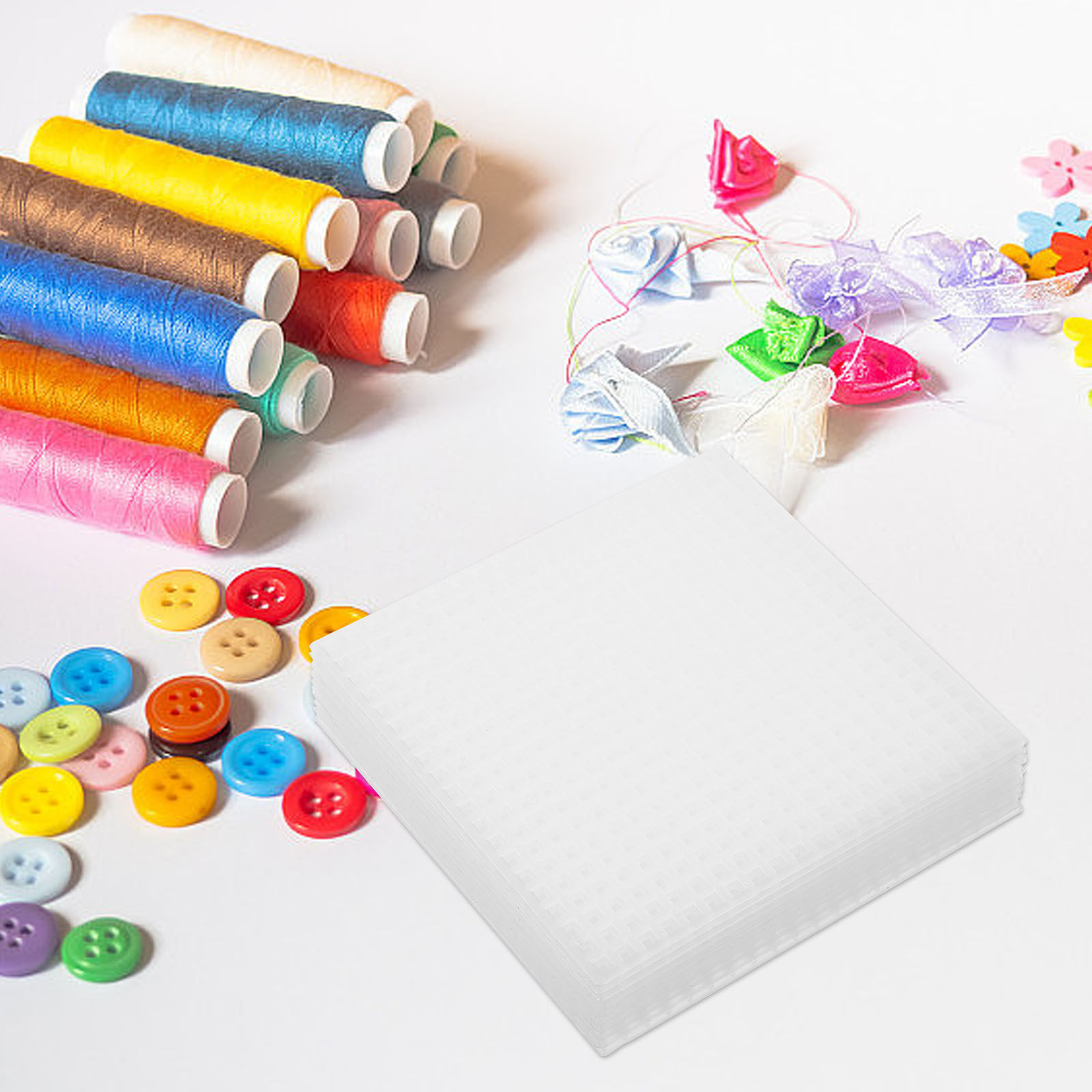 10pcs 8x8cm Square Mesh Sheets - Embroidery Workshop ulasan dan harga