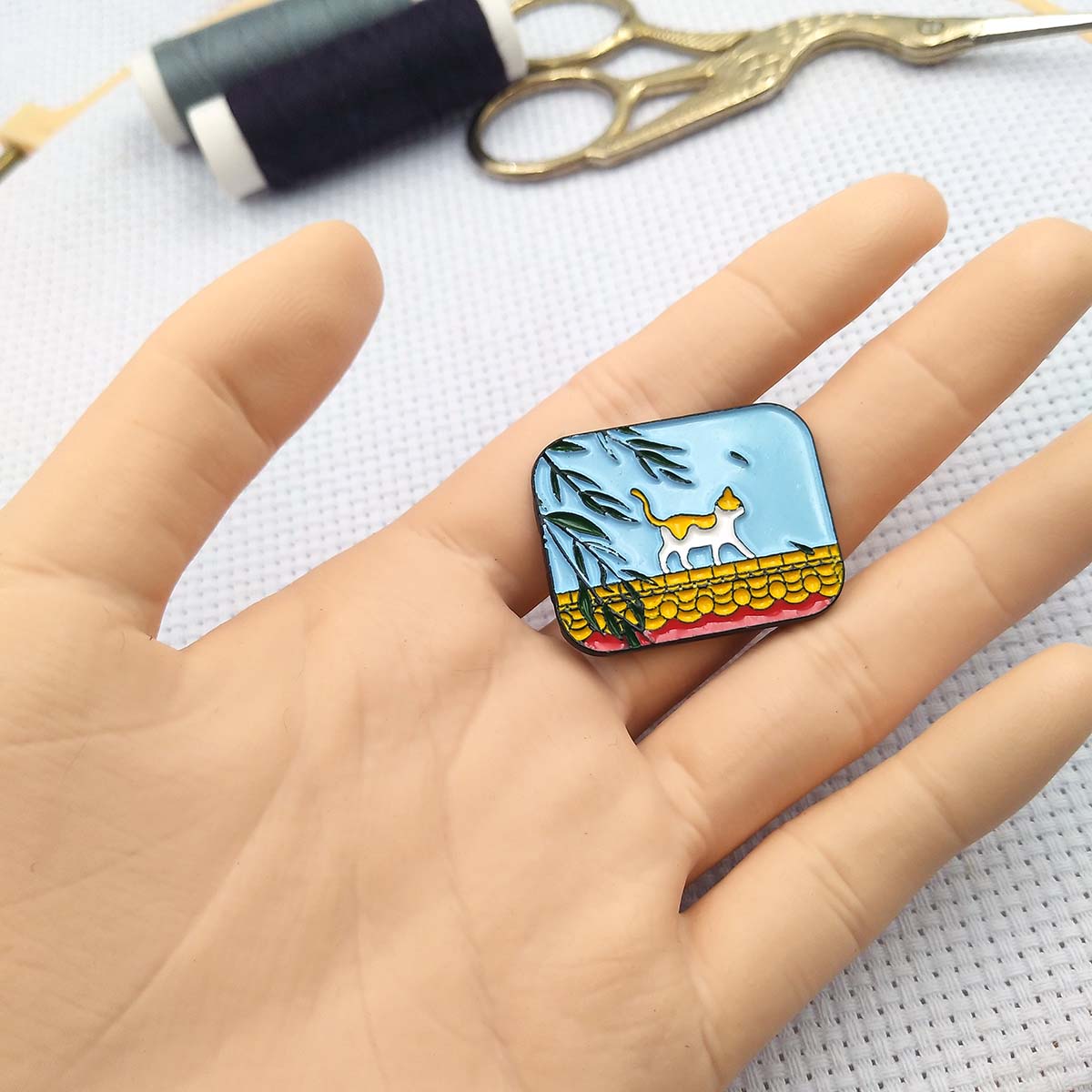 Cute Cat Magnetic Needle Minde - Needle Minder Magnet ulasan dan harga