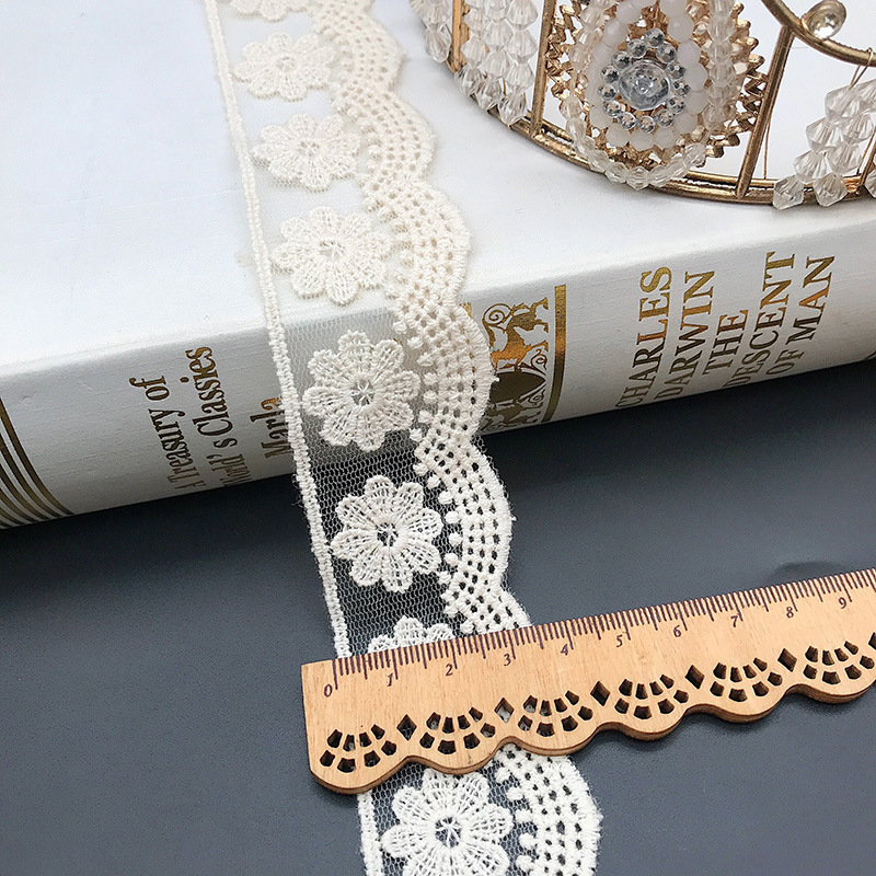 3Yards/Lot Embroidery White Be - Embroidery Thread Yarn ulasan dan harga