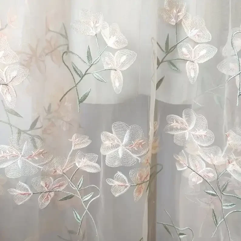 Beautiful Flower Lace fabric A - Embroidery Veil ulasan dan harga