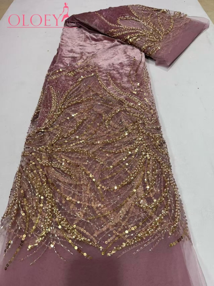OLOEY  Luxury  Wedding Dress N - Velvet Fabric Embroidery ulasan dan harga
