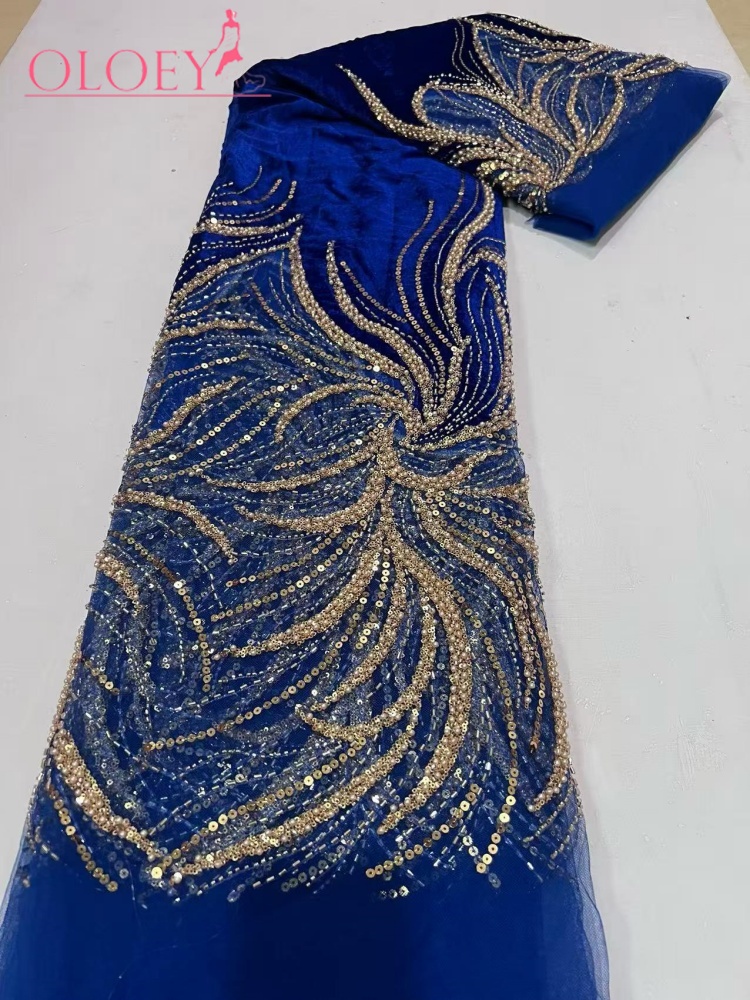OLOEY  Luxury  Wedding Dress N - Velvet Fabric Embroidery ulasan dan harga