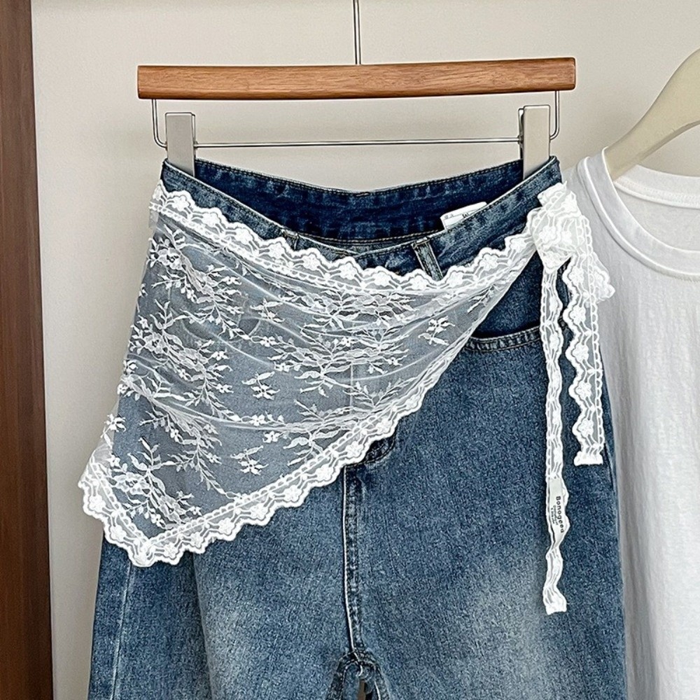 Harajuku Y2K Triangle Apron Fl - Embroidery Apron ulasan dan harga