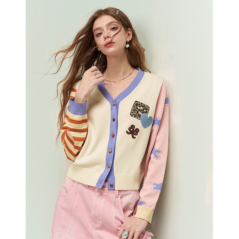 ELFSACK Asymmetrical Knit Card - Embroidery Cream ulasan dan harga