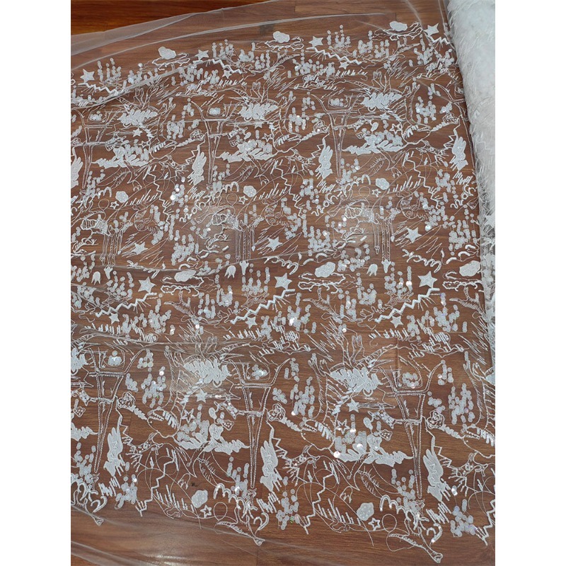 New Exquisite and Soft Decal L - Embroidery Veil ulasan dan harga