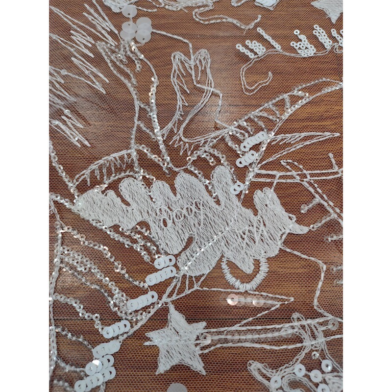 New Exquisite and Soft Decal L - Embroidery Veil ulasan dan harga