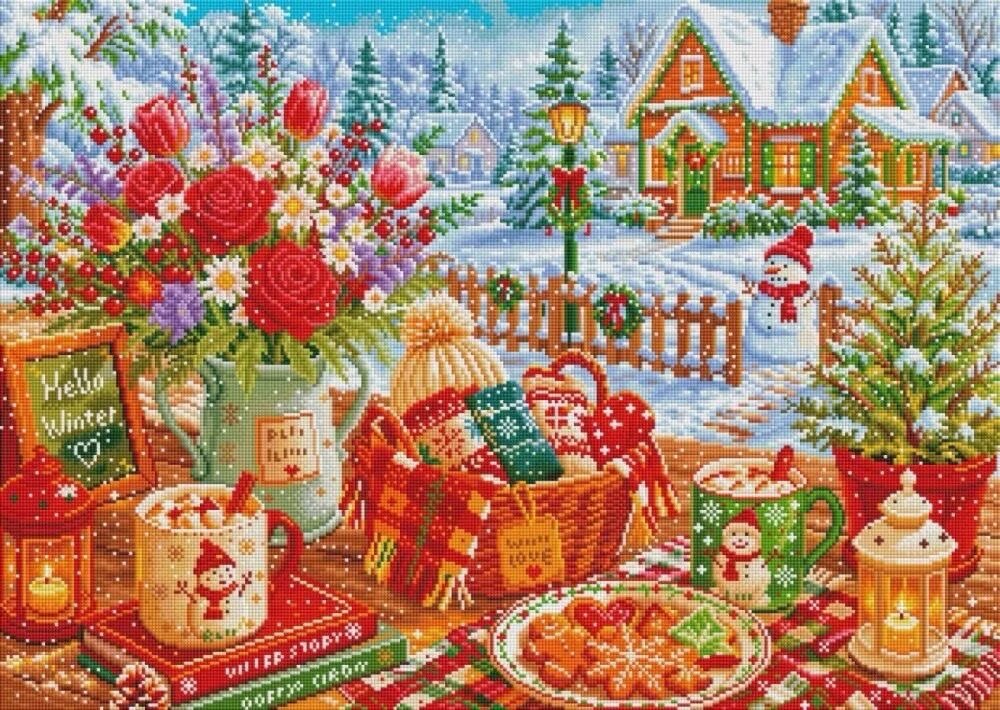 9CT 14ct Winter Printed Kits C - Embroidery Job ulasan dan harga