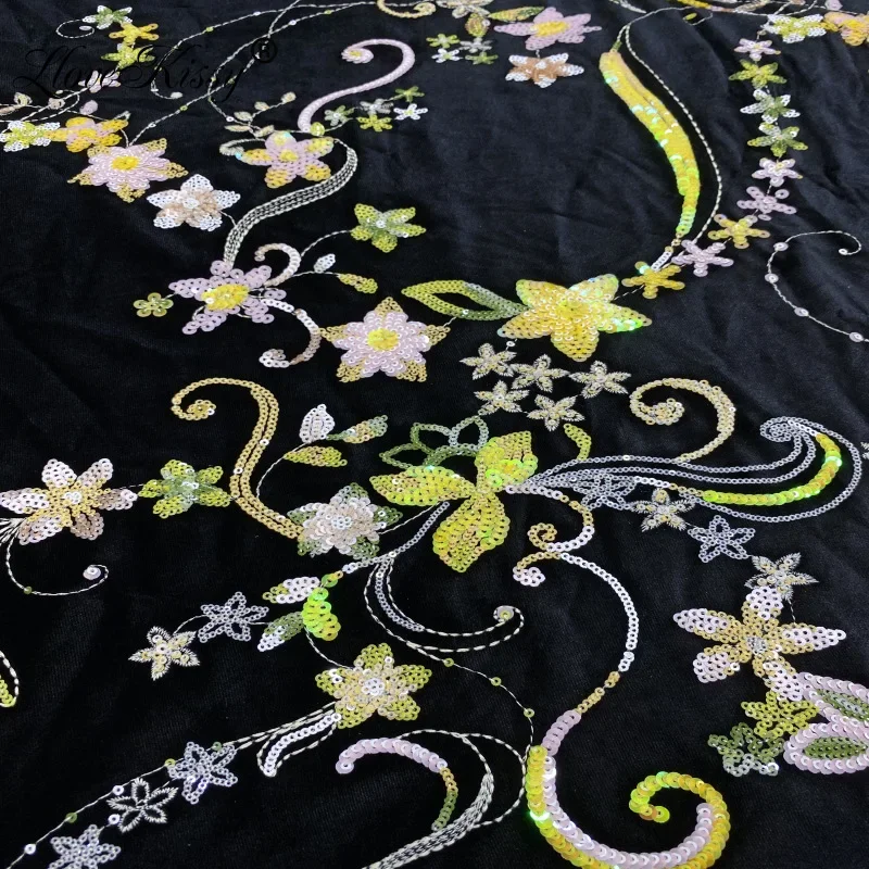 New Autumn And Winter Black Ve - Velvet Fabric Embroidery ulasan dan harga
