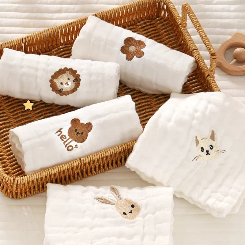 2/3/5pcs Baby Towels Toddler S - Embroidery Apron ulasan dan harga