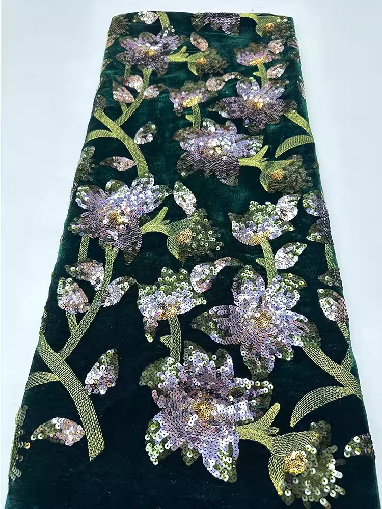 1yard Retro velvet tela Handcr - Velvet Fabric Embroidery ulasan dan harga